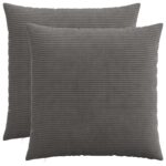 vidaXL Poťah na podložku 2 pcs HEERLEN Tmavosivá 60 x 60 cm manšestr