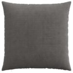 vidaXL Poťah na podložku 2 pcs HEERLEN Tmavosivá 60 x 60 cm manšestr – Obrázok 2