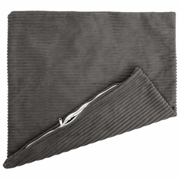 vidaXL Poťah na podložku 2 pcs HEERLEN Tmavosivá 60 x 60 cm manšestr – Obrázok 3
