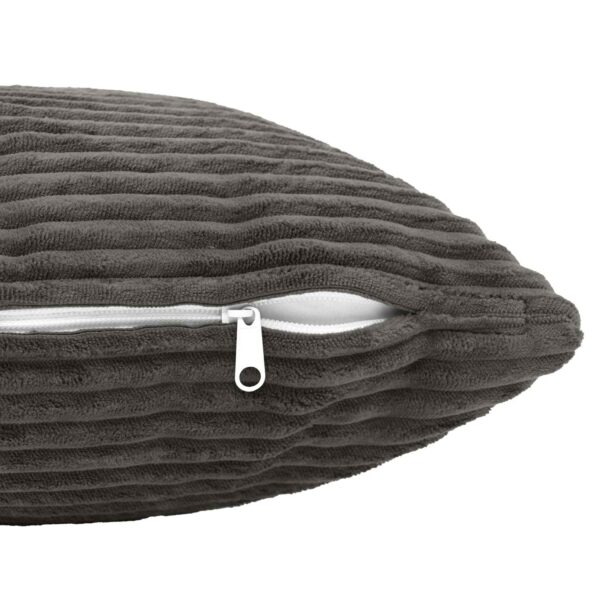 vidaXL Poťah na podložku 2 pcs HEERLEN Tmavosivá 60 x 60 cm manšestr – Obrázok 5