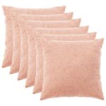 vidaXL Poťah na podložku 6 pcs HEERLEN Ružová 60 x 60 cm Bouclé