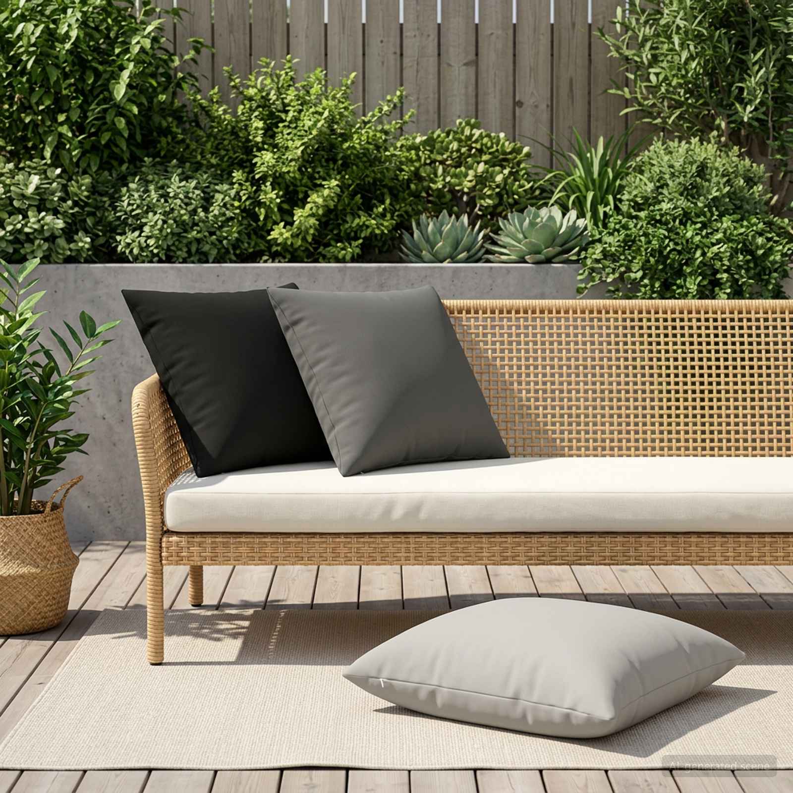 912685_1.jpg vidaXL Poťah na podložku 2 pcs HEERLEN Čierna 60 x 60 cm Polyester – Obrázok 1
