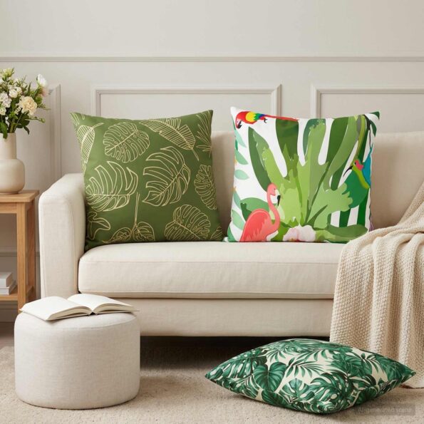 vidaXL Poťah na podložku 2 pcs HEERLEN Viacfarebný 60 x 60 cm – Obrázok 3