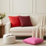 vidaXL Poťah na podložku 2 pcs HEERLEN Červená 60 x 60 cm Polyester – Obrázok 3
