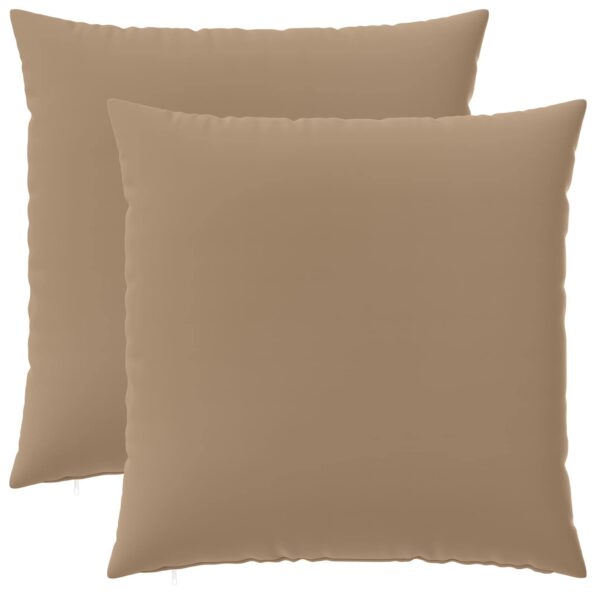 vidaXL Poťah na podložku 2 ks HEERLEN Sivohnedá 60 x 60 cm Polyester – Obrázok 2