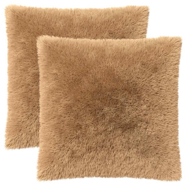 vidaXL Poťah na podložku 2 pcs HEERLEN Sivohnedá 60 x 60 cm PV fleece – Obrázok 2