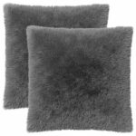 vidaXL Poťah na podložku 2 pcs HEERLEN Svetlosivá 60 x 60 cm PV fleece – Obrázok 2