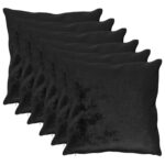 vidaXL Poťah na podložku 6 pcs HEERLEN Čierna 60 x 60 cm Flanel