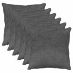 vidaXL Poťah na podložku 6 ks HEERLEN Tmavosivá 60 x 60 cm – Obrázok 2