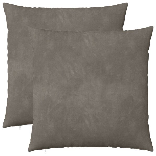 vidaXL Poťah na podložku 2 pcs HEERLEN Svetlosivá 65 x 65 cm Zamat – Obrázok 2