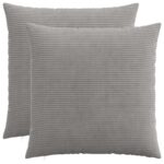 vidaXL Poťah na podložku 2 pcs HEERLEN Svetlosivá 65 x 65 cm manšestr
