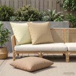 vidaXL Poťah na podložku 2 pcs HEERLEN Béžová 65 x 65 cm Polyester – Obrázok 3
