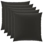 vidaXL Poťah na podložku 6 pcs HEERLEN Čierna 65 x 65 cm Polyester – Obrázok 2