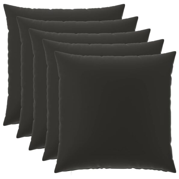 vidaXL Poťah na podložku 6 pcs HEERLEN Čierna 65 x 65 cm Polyester – Obrázok 2