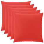 vidaXL Poťah na podložku 6 pcs HEERLEN Červená 65 x 65 cm Polyester – Obrázok 2