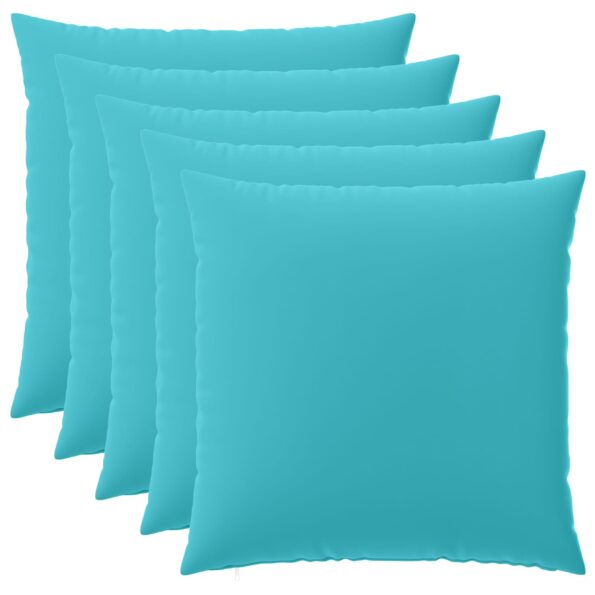 vidaXL Poťah na podložku 6 pcs HEERLEN Tyrkysová 65 x 65 cm Polyester – Obrázok 2