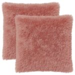 vidaXL Poťah na podložku 2 pcs HEERLEN Ružová 65 x 65 cm PV fleece – Obrázok 2
