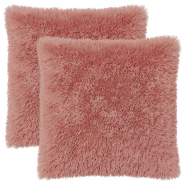 vidaXL Poťah na podložku 2 pcs HEERLEN Ružová 65 x 65 cm PV fleece – Obrázok 2