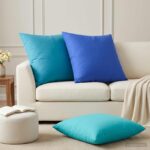 vidaXL Poťah na podložku 6 pcs HEERLEN Svetlomodrá 80 x 80 cm – Obrázok 3