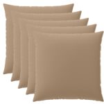 vidaXL Poťah na podložku 6 ks HEERLEN Sivohnedá 80 x 80 cm Polyester – Obrázok 2