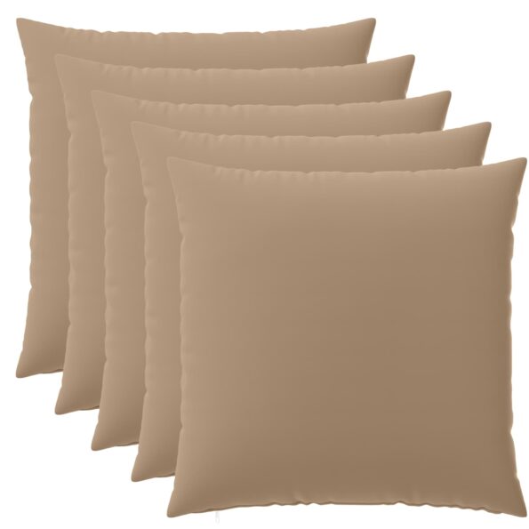 vidaXL Poťah na podložku 6 ks HEERLEN Sivohnedá 80 x 80 cm Polyester – Obrázok 2