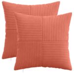 vidaXL Poťah na podložku 2 pcs ALMELO Červenooranžová 30 x 30 cm