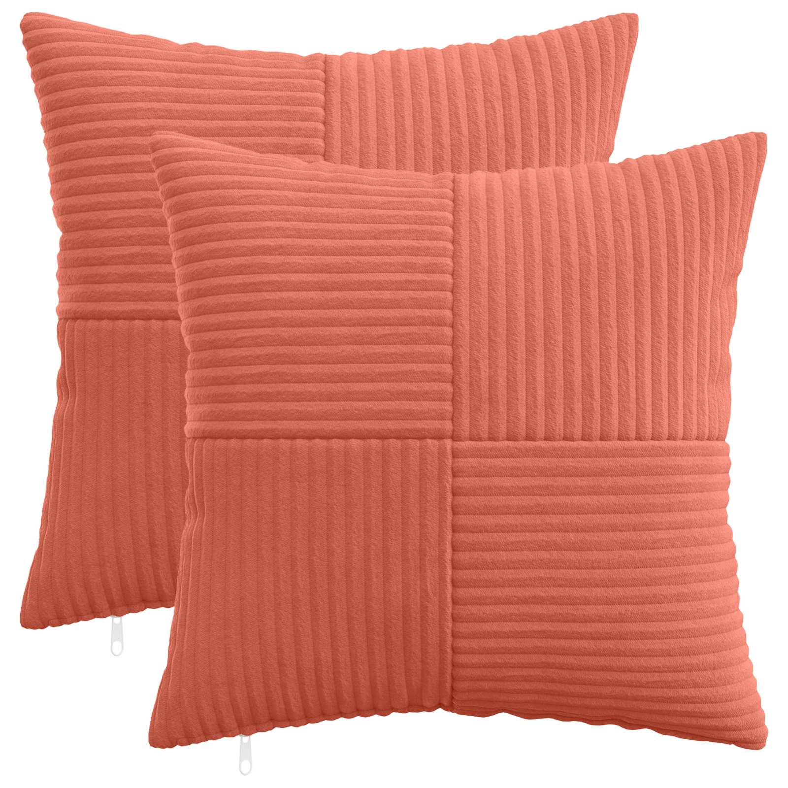 913869_1.jpg vidaXL Poťah na podložku 2 pcs ALMELO Červenooranžová 30 x 30 cm – Obrázok 1