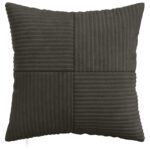 vidaXL Poťah na podložku 2 pcs ALMELO Antracitová 30 x 30 cm manšestr – Obrázok 2