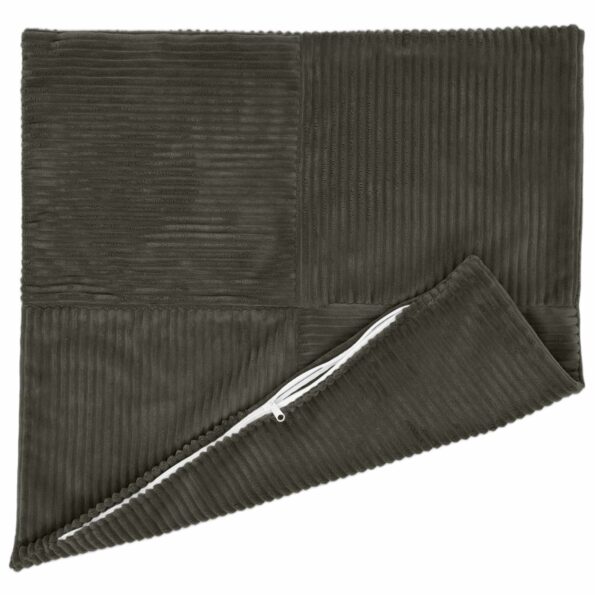 vidaXL Poťah na podložku 2 pcs ALMELO Antracitová 30 x 30 cm manšestr – Obrázok 3