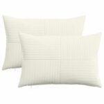vidaXL Poťah na podložku 2 pcs ALMELO Krémová 30 x 50 cm manšestr