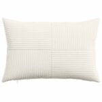 vidaXL Poťah na podložku 2 pcs ALMELO Krémová 30 x 50 cm manšestr – Obrázok 2