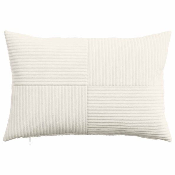 vidaXL Poťah na podložku 2 pcs ALMELO Krémová 30 x 50 cm manšestr – Obrázok 2