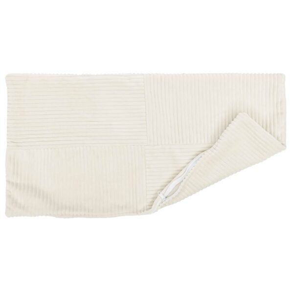 vidaXL Poťah na podložku 2 pcs ALMELO Krémová 30 x 50 cm manšestr – Obrázok 3