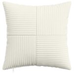 vidaXL Poťah na podložku 2 pcs ALMELO Krémová 40 x 40 cm manšestr – Obrázok 2