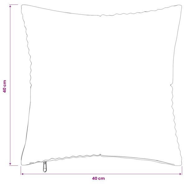 vidaXL Poťah na podložku 2 pcs ALMELO Krémová 40 x 40 cm manšestr – Obrázok 9