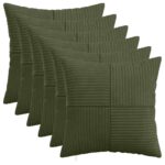 vidaXL Poťah na podložku 6 pcs ALMELO Zelená 40 x 40 cm manšestr