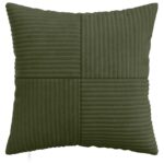 vidaXL Poťah na podložku 6 pcs ALMELO Zelená 40 x 40 cm manšestr – Obrázok 2