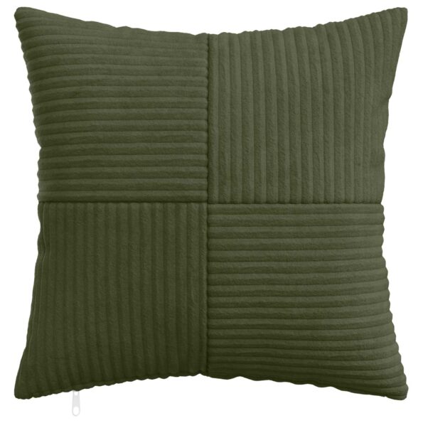 vidaXL Poťah na podložku 6 pcs ALMELO Zelená 40 x 40 cm manšestr – Obrázok 2