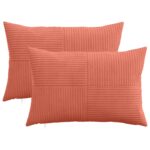 vidaXL Poťah na podložku 2 pcs ALMELO Červenooranžová 40 x 60 cm