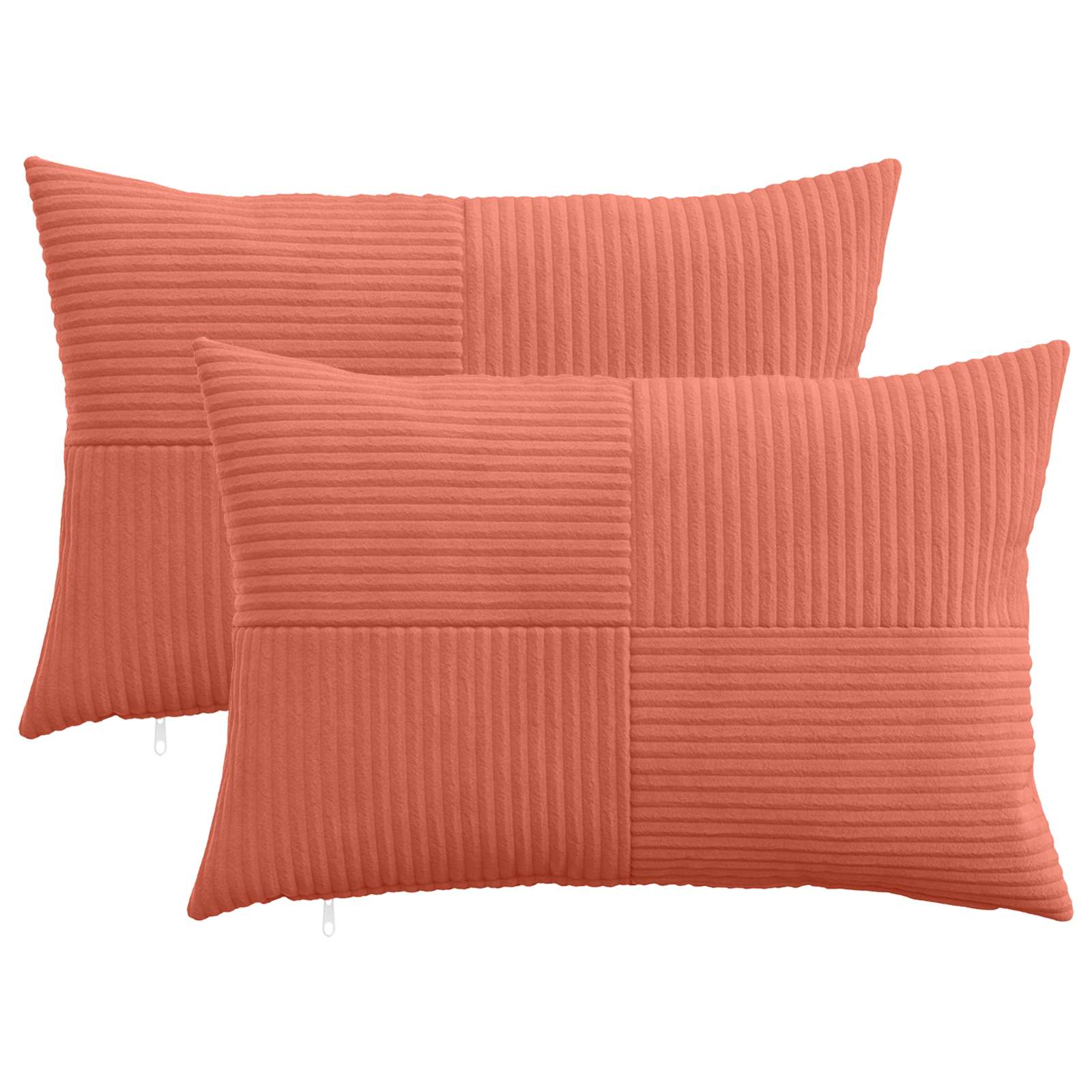 914397_1.jpg vidaXL Poťah na podložku 2 pcs ALMELO Červenooranžová 40 x 60 cm – Obrázok 1