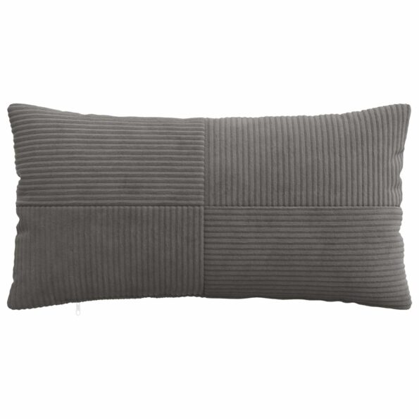 vidaXL Poťah na podložku 2 pcs ALMELO Tmavosivá 40 x 70 cm manšestr – Obrázok 2