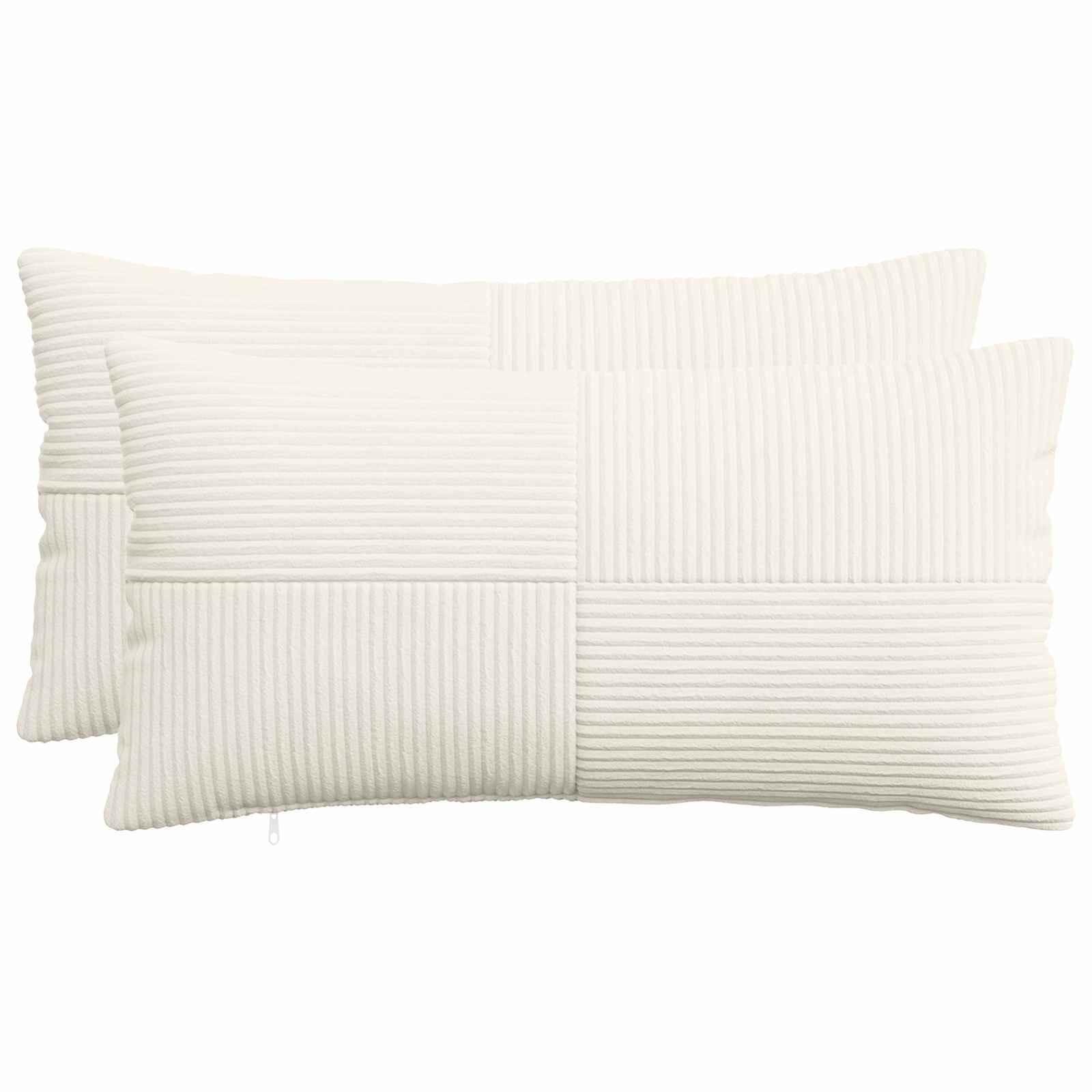 914611_1.jpg vidaXL Poťah na podložku 2 pcs ALMELO Krémová 40 x 80 cm manšestr – Obrázok 1