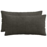 vidaXL Poťah na podložku 2 pcs ALMELO Antracitová 40 x 80 cm manšestr