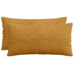 vidaXL Poťah na podložku 2 pcs ALMELO Žltá 40 x 80 cm manšestr