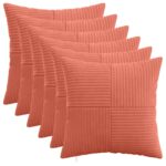 vidaXL Poťah na podložku 6 pcs ALMELO Červenooranžová 50 x 50 cm