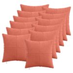 vidaXL Poťah na podložku 12 pcs ALMELO Červenooranžová 50 x 50 cm