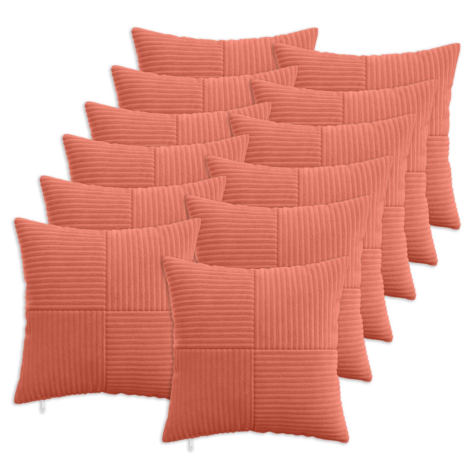 914907_1.jpg vidaXL Poťah na podložku 12 pcs ALMELO Červenooranžová 50 x 50 cm – Obrázok 1