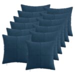 vidaXL Poťah na podložku 12 pcs ALMELO Námornícka modrá 50 x 50 cm