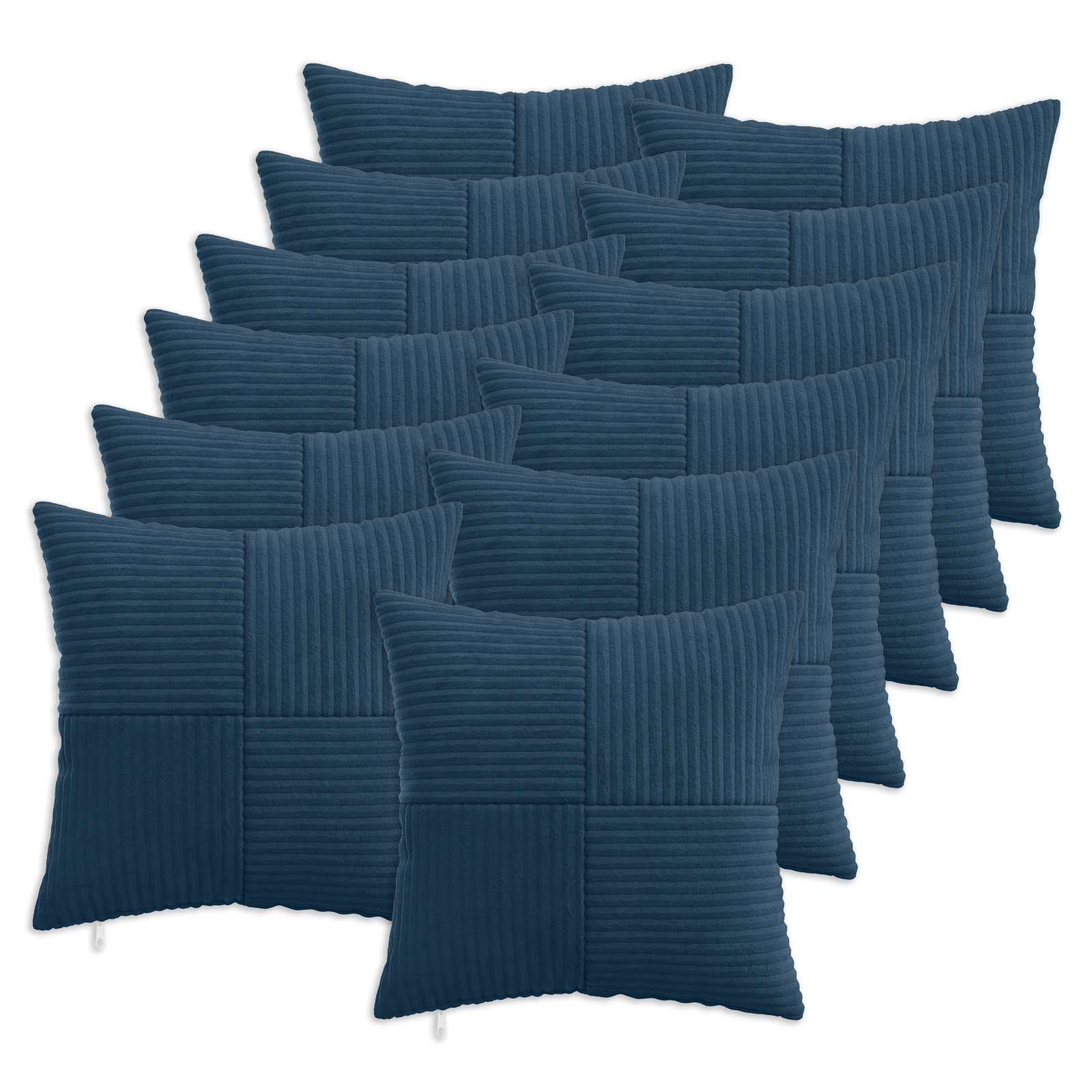 914919_1.jpg vidaXL Poťah na podložku 12 pcs ALMELO Námornícka modrá 50 x 50 cm – Obrázok 1