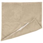 vidaXL Poťah na podložku 12 pcs ALMELO Sivohnedá 50 x 50 cm manšestr – Obrázok 3